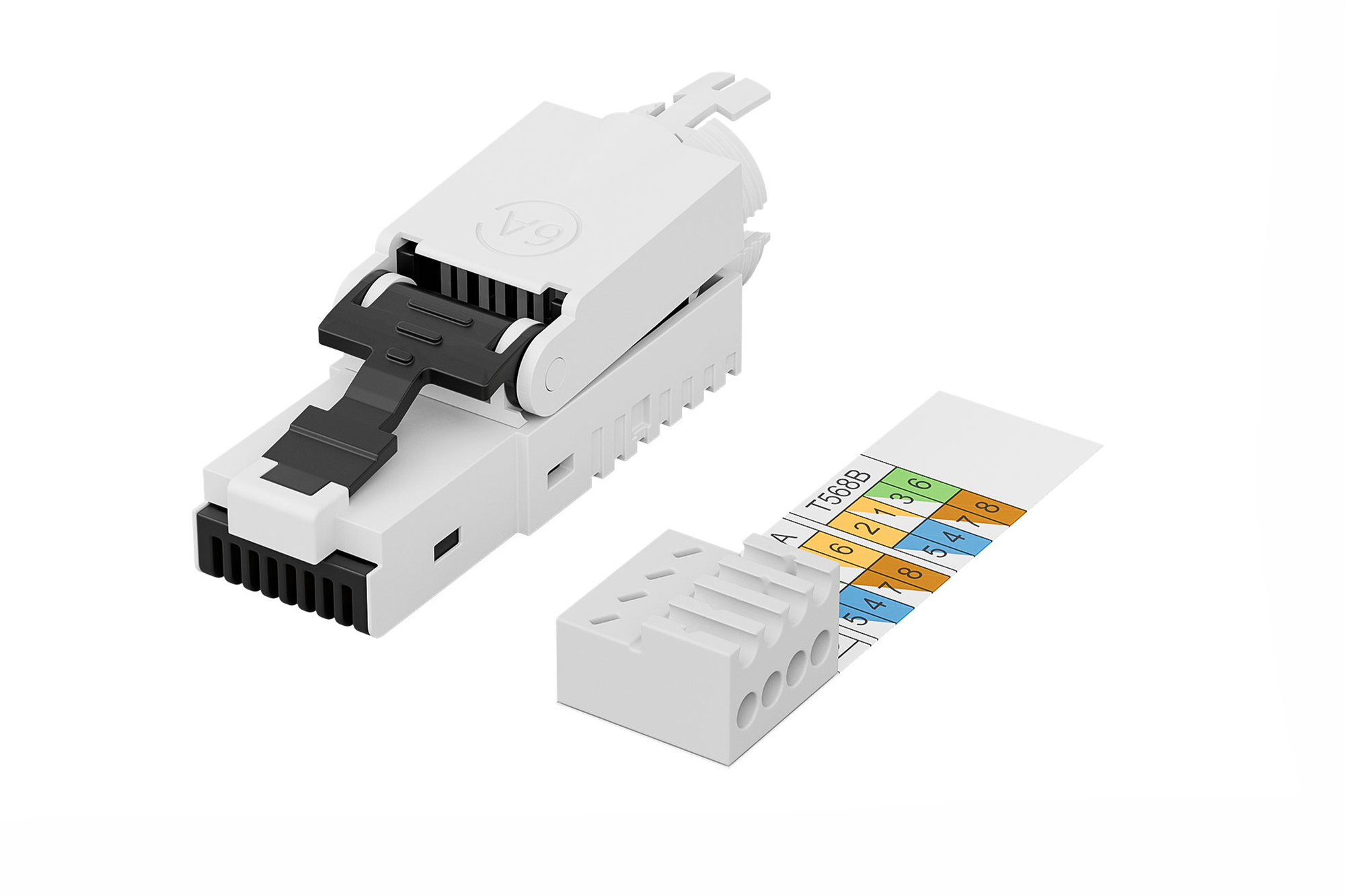 Digitus Cat 6A Connector For Field Assembly. Unshielded. Awg 27/7 To 2