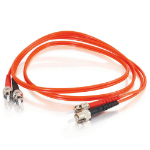 C2G 2m LC/ST LSZH Duplex 62.5/125 Multimode Fibre Patch Cable InfiniBand en Glasvezelkabel Oranje