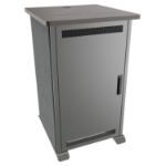 Middle Atlantic Forum ForumTM Side Cart Rack, 20RU, 27" Deep, Wilsonart® Asian Night, Graphite Powdercoat, Charcoal Gray Felt