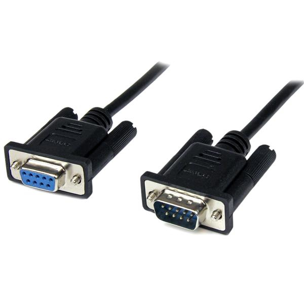 Image of StarTech.com 2m Black DB9 RS232 Serial Null Modem Cable F/M