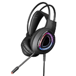 Varr Pro Gaming USB Headset with RGB Backlight, Microphone Boom, Audio 7.1 Multi Channel, Noise Cancelling, Powerful 30mW speakers, USB-A, Integrated 2.2m cable, Black