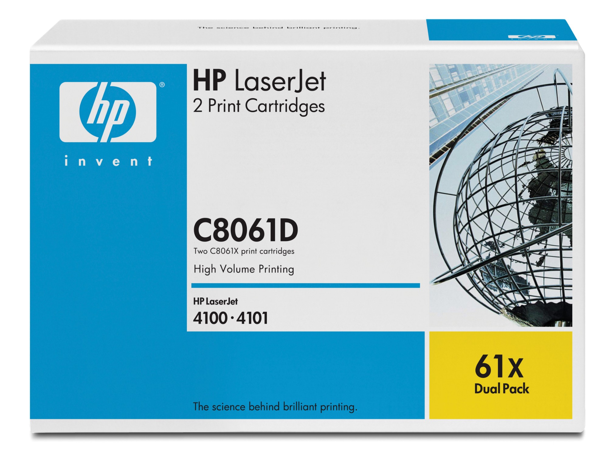 HP C8061D/61X Toner cartridge black twin pack, 2x10K pages ISO/IEC 19752 Pack=2 for HP LaserJet 4100