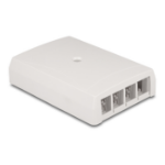 DeLOCK Keystone Surface Mounted Box surface mounted 4 Port for fiber optic and network white