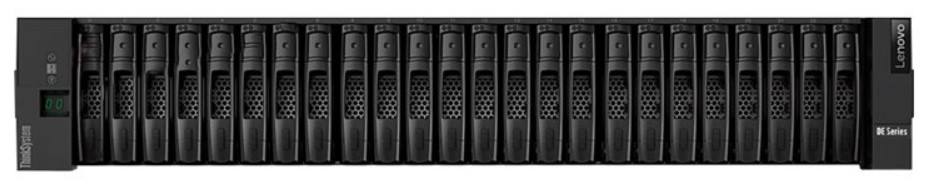 Lenovo Lenovo ThinkSystem DE4000H Hybrid 2U24 SFF controller enclosure - Hard drive array - 24 bays (SAS-3) - 16Gb Fibre Channel, SAS 12Gb/s (external) - rack-mountable - 2U