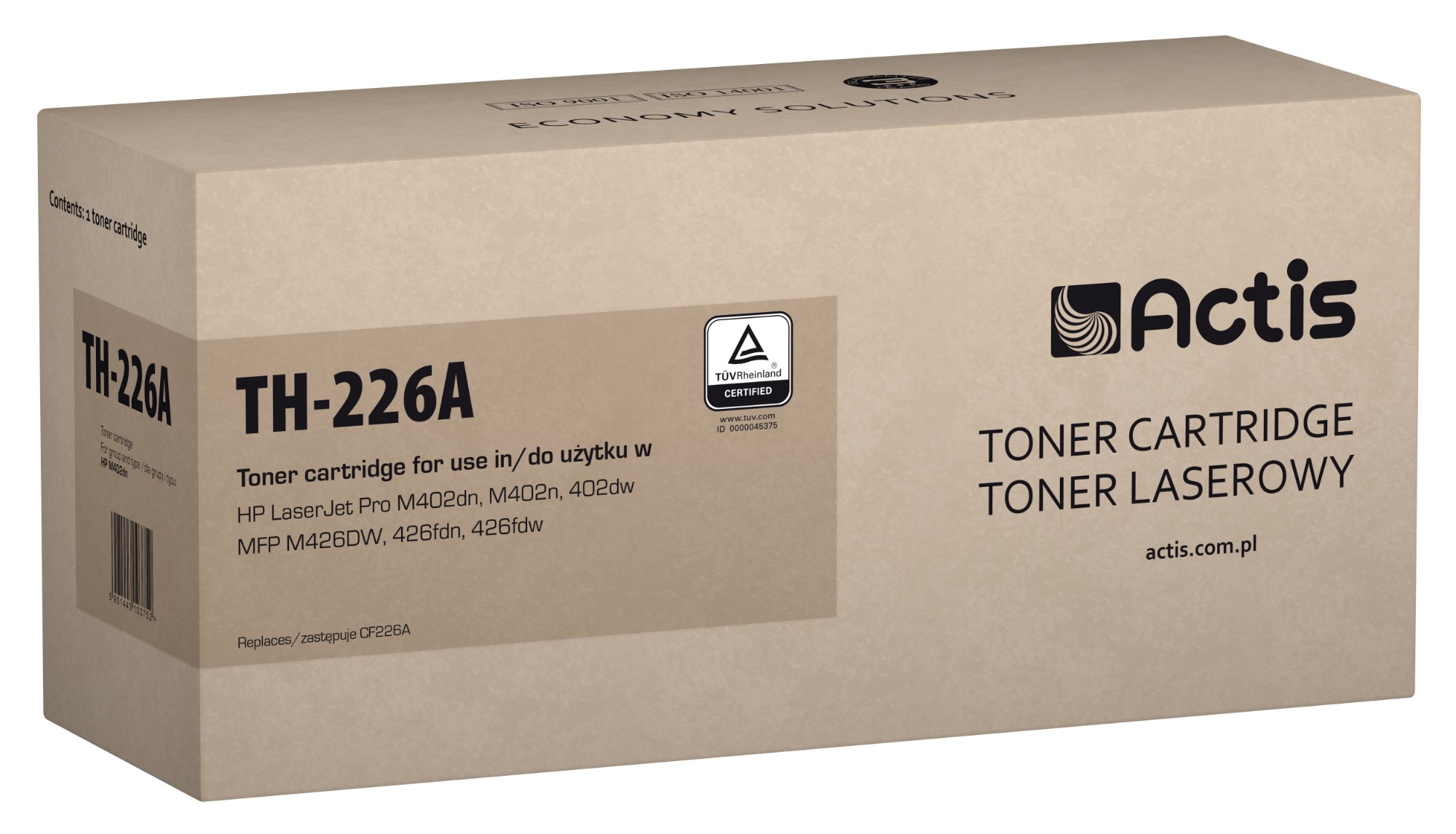 Actis TH-226A toner (replacement for HP 26A CF226A; Standard; 3100 pages; black)