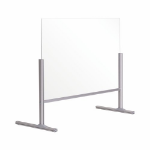 Bi-Office Desk Protective Divider Screen Glass 1000x850mm Clear DSP713041 DD