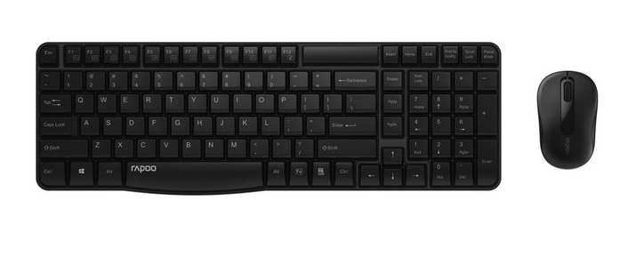 Image of Rapoo X1800S keyboard Mouse included RF Wireless QWERTZ German Black
