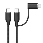 mophie ChargeStream SwitchTip USB-kabel 1 m USB C USB C/Lightning Zwart