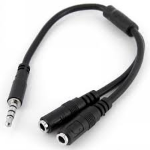 Lenovo Startech Headset Splitter audio cable 2 x 3.5mm 3.5mm Black