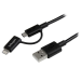 StarTech.com Cable de 1m Apple Lightning o Micro USB a USB - Negro
