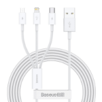 Baseus Superior USB cable USB 2.0 1.5 m USB A USB C/Micro USB A/Lightning White