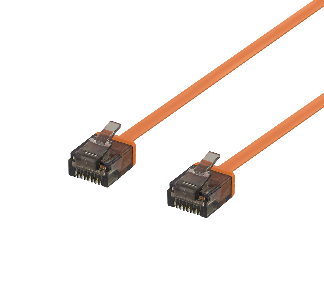 EU Product - Cat6a patch cable, flat, 1m, orange thumbnail