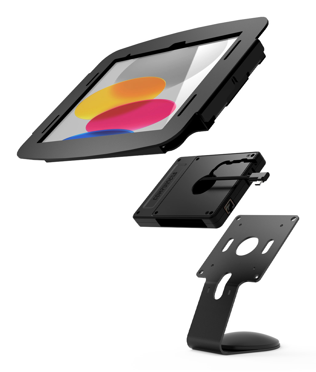 Compulocks iPad Pro 11" (1-4th Gen) Space Enclosure Core Counter Stand or Wall Mount Plus Hub Black