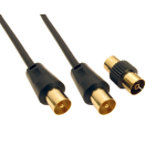 Cables Direct TV Coax 15m coaxial cable F Black