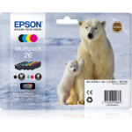 Epson C13T26164010/26 Ink cartridge multi pack Bk,C,M,Y 220pg + 3x300pg, 6ml + 3x5ml Pack=4 for Epson XP 600