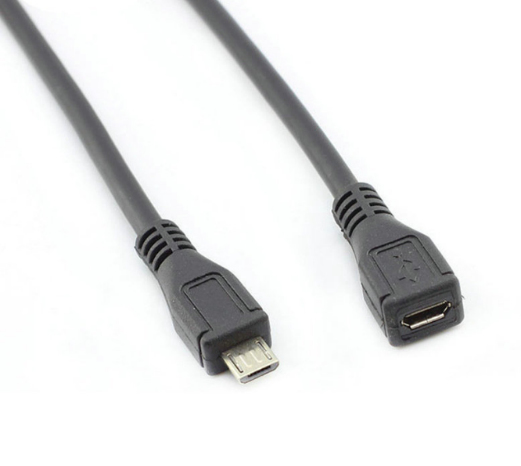 Micro USB (Male) to Micro USB (Female ) Cable 5M Black thumbnail
