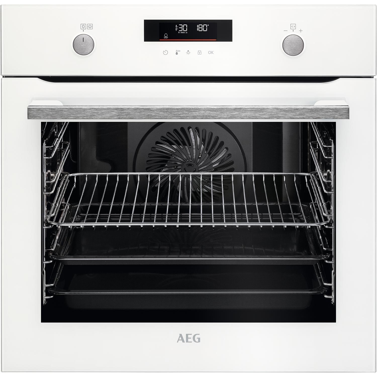 Photos - Other for Computer AEG 6000 SteamBake Electric Single Oven - White BPS555060W 