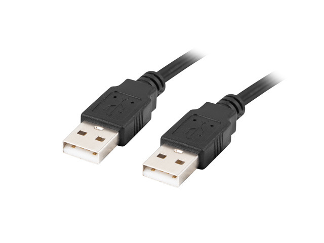 Lanberg CA-USBA-20CU-0010-BK USB cable USB 2.0 1 m Black