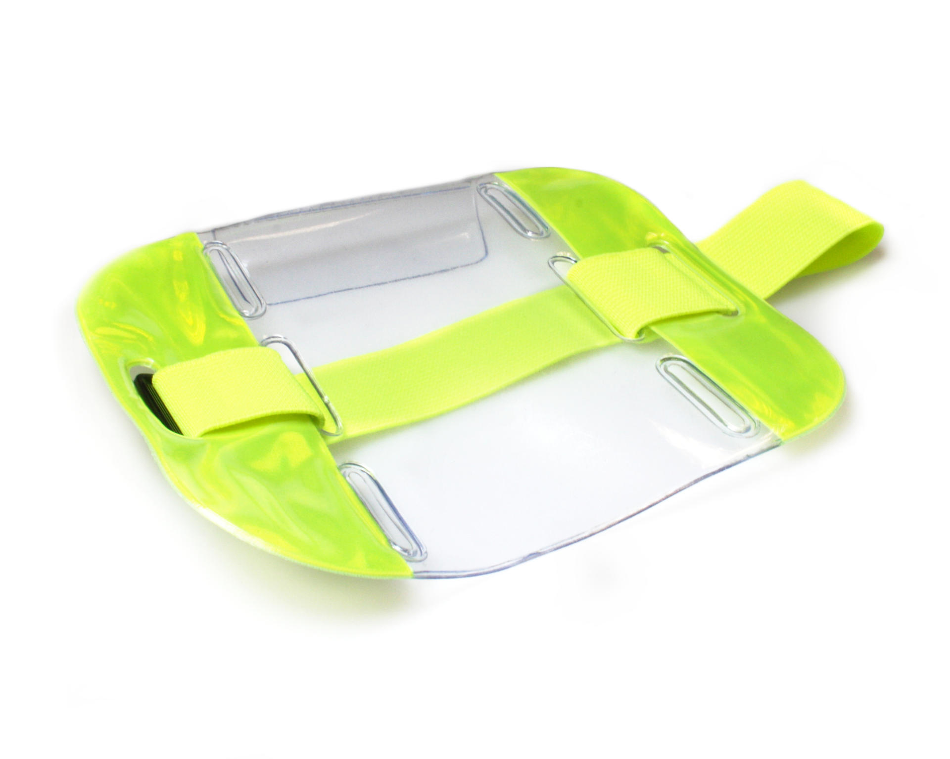Digital ID Yellow Hi-Vis Vinyl Adjustable Portrait Armband Holder - Pack of 100