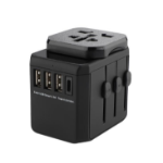 Microconnect MC-TRAVELADAPTER3 electrical power plug Black