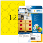 HERMA Neon labels A4 Ø 60 mm round luminous yellow paper matt 240 pcs.