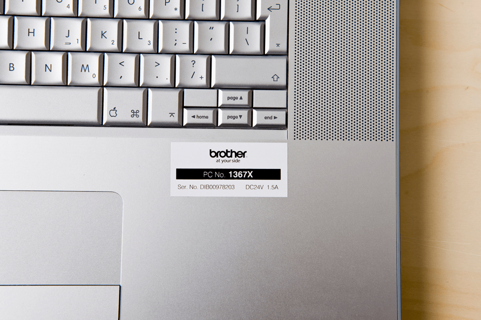 Brother P-Touch TZe Lam Tape Cassette 24mm x 8m Black on White Tape TZE251