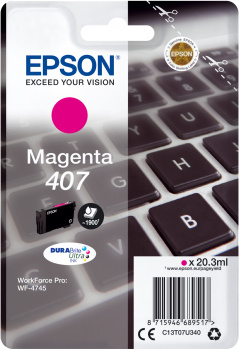 Epson C13T07U340/407 Ink cartridge magenta, 1.9K pages ISO/IEC 19752 20.3ml for Epson WF 4745