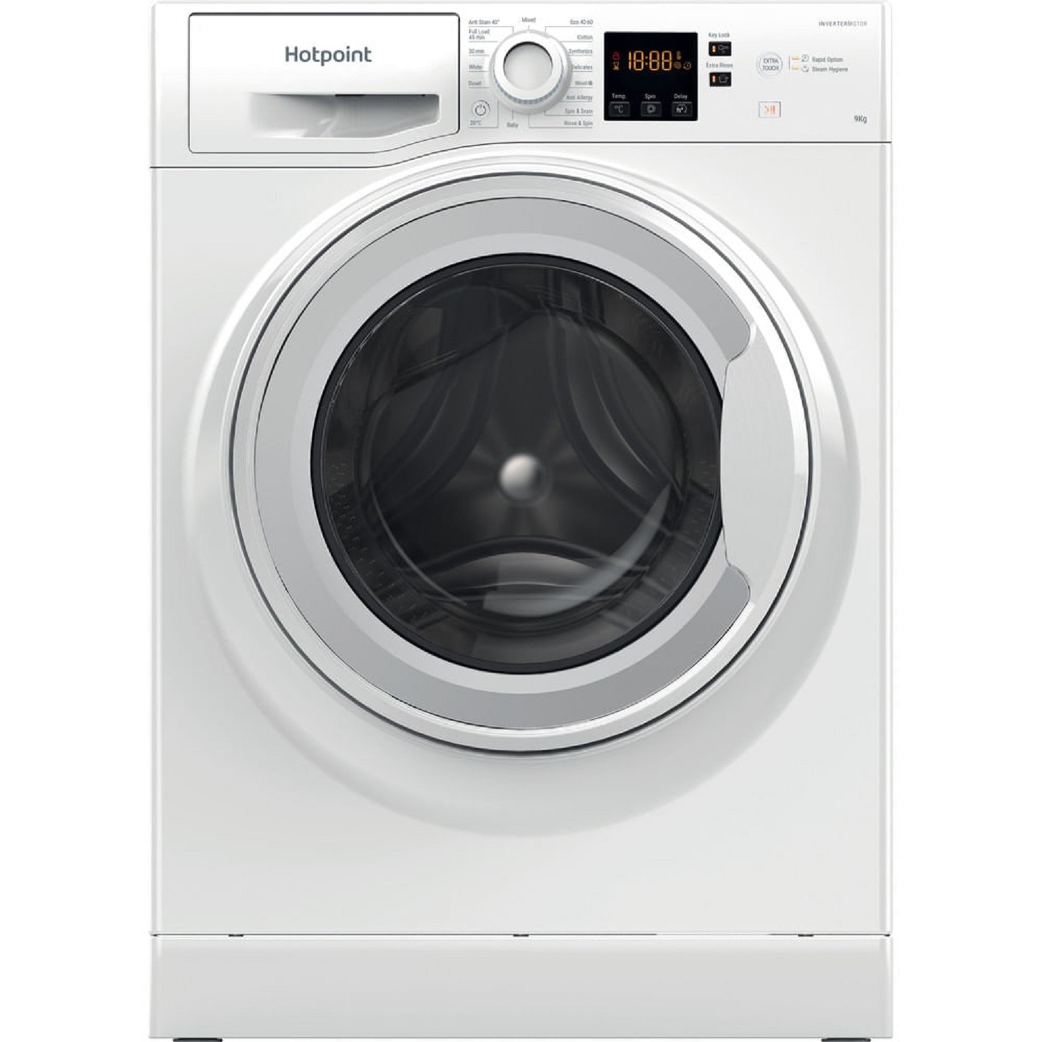 Photos - Other for Computer Hotpoint-Ariston HOTPOINT Anti-stain 9kg 1400rpm Washing Machine - White NSWM945CWUKN 