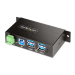 StarTech.com 5G4AINDRM-USB-A-HUB interface hub USB 3.2 Gen 1 (3.1 Gen 1) Type-B 5000 Mbit/s Black