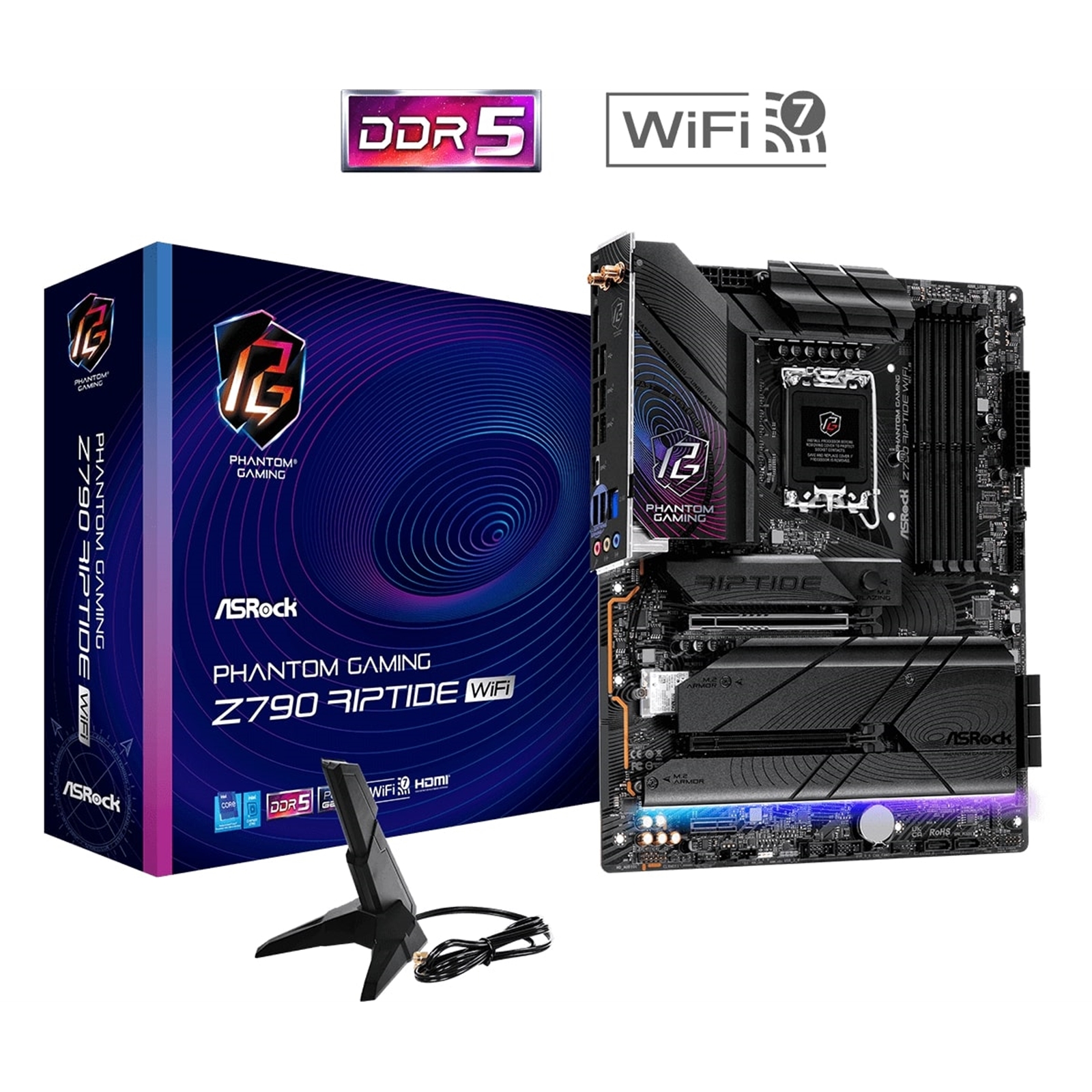 Image of Asrock Z790 RIPTIDE WIFI Motherboard, Intel Socket LGA1700,...