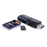 Integral INCRUSB3.0SDMSDV3 geheugenkaartlezer USB 3.2 Gen 1 (3.1 Gen 1) Zwart