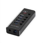 ROLINE 14.02.5058 interface hub USB 3.2 Gen 1 (3.1 Gen 1) Type-B 5120 Mbit/s Black