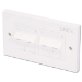 Lindy CAT6 Double Wall Plate with 4 x Angled RJ-45 Shuttered Socket, Unshielded