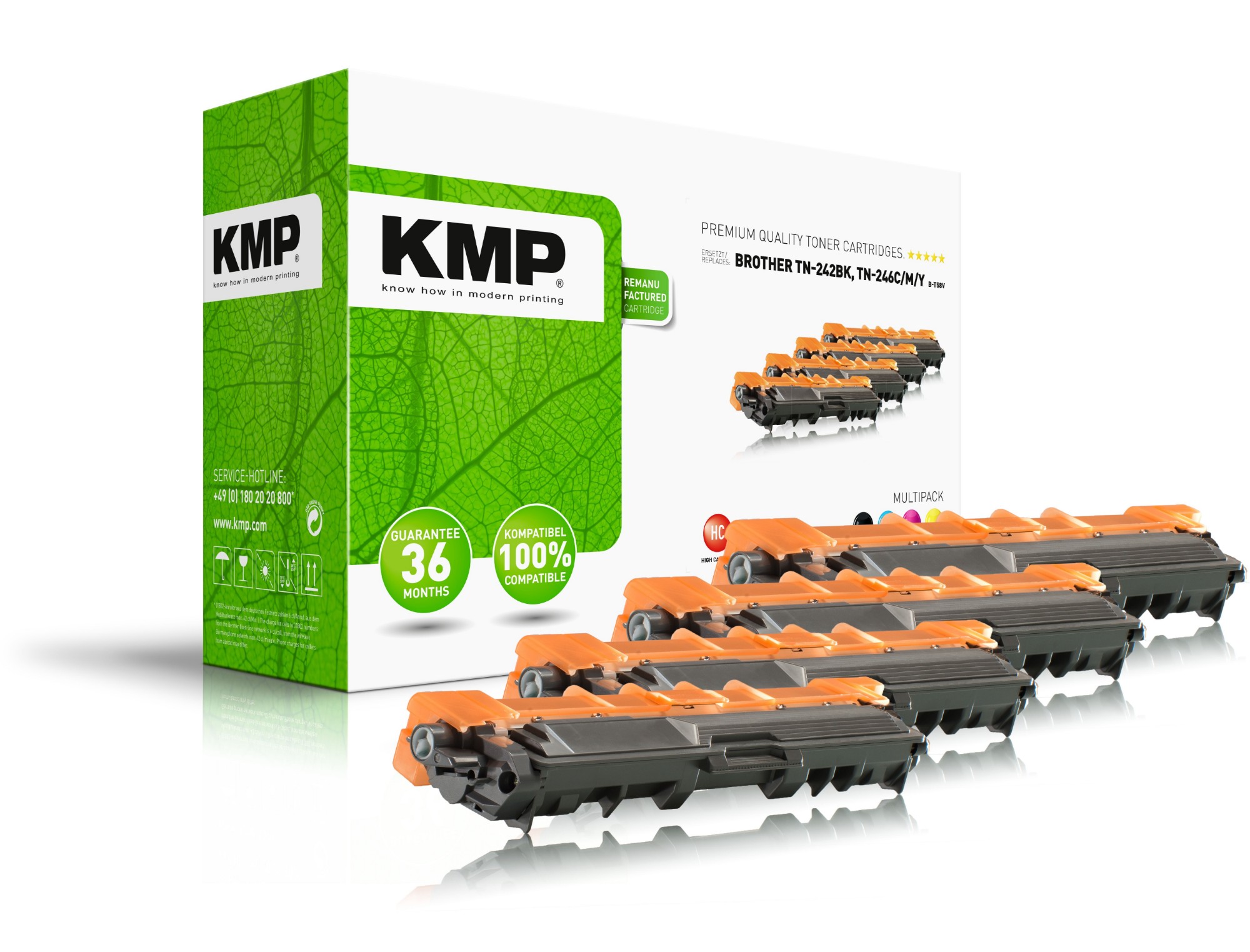 KMP MULTIPACK B-T58V toner cartridge 4 pc(s) Compatible Black, Cyan, Magenta, Yellow