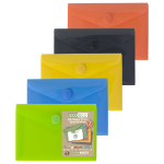 Eco Eco A7 50% Recycled Colour Press Stud Wallets - Pack of 5