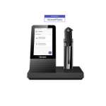 Yealink (WH67 Teams) Microsoft Certified Teams Premier DECT Wireless Headset, Convertible Multiple Wearing Style, 4-inch DECT Base Touch Screen, Power Adapter &