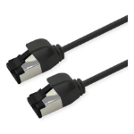 ROLINE U/FTP Patch Cord Cat. 8.1 (Class I), LSOH, SLIM, black, 0.5 m