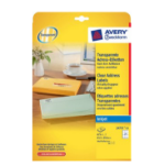 Avery J4721-25 printer label Transparent
