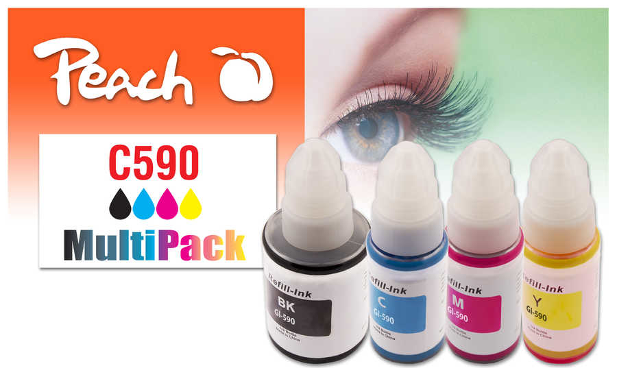 Image of Peach PI100-440 ink cartridge 4 pc(s) Compatible Black, Cyan,...