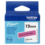 Brother BTAG-P31 DirectLabel-etikettes black on pink 12mm x 4m for Brother Btag 12mm