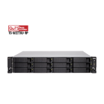 QNAP TS-h1277XU-RP-3700X-128G 120TB 12x10TB Seagate Exos 12 Bay NAS Rackmount Rack (2U) Ethernet LAN Black, Grey