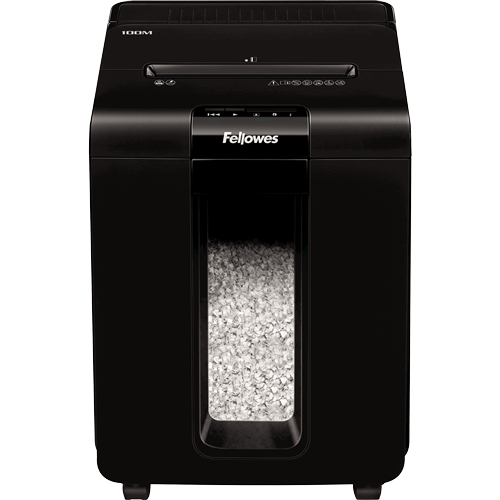Image of Fellowes AutoMax 100M paper shredder Micro-cut shredding 22 cm Black