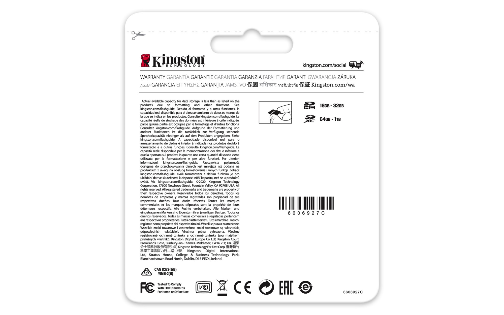 Kingston Technology 64GB SDXC Canvas Select Plus 100R C10 UHS-I U1 V10