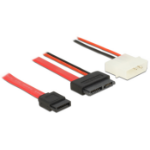 DeLOCK 84790 SATA cable 0.5 m SATA 13-pin SATA 7-pin + Molex (4-pin) Black, Red