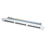 VALUE Cat.5e 19" Patch Panel, 24 Ports, STP light grey