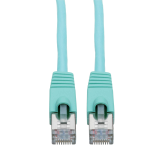 Tripp Lite N262-001-AQ Cat6a 10G Snagless Shielded STP Ethernet Cable (RJ45 M/M), PoE, Aqua, 1 ft. (0.31 m)