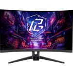 Asrock Phantom Gaming PG27FRS1A 27 Inch FHD (1920 x 1080) VA Curved (1500R) Gaming Monitor, 280Hz 1ms (MPRT) Response Time, 2 x HDMI 2.0, 1 x DisplayPort 1.4, Headphone Out, Tilt, Swivel Adjustment
