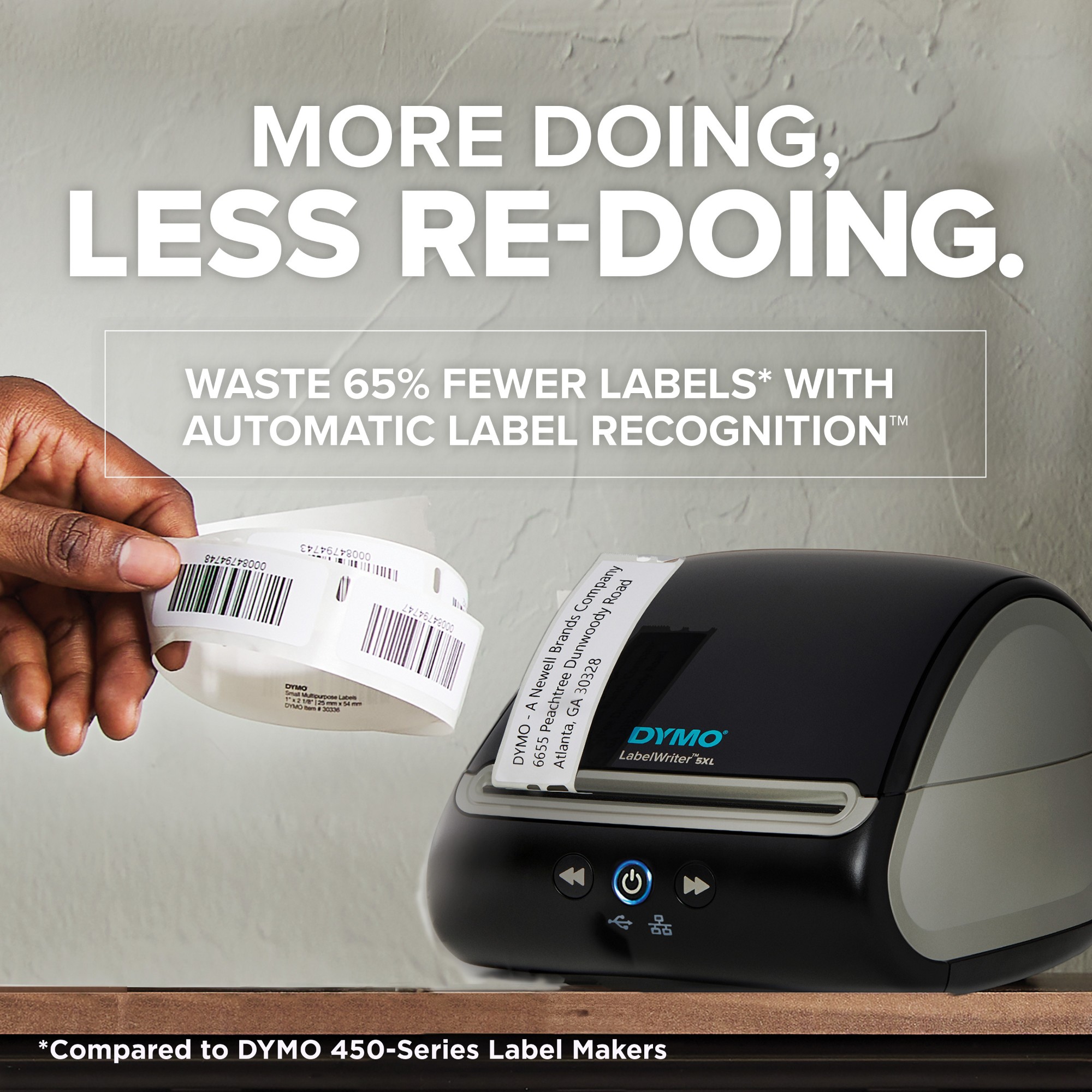 DYMO LabelWriter 5XL Label Printer | Automatic Label Recognition | Label Maker that prints Extra-Wide Shipping Labels from AmazonRoyal Mail & More | Perfect for eCommerce Sellers | UK 3 Pin Plug