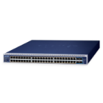 PLANET L3 48-Port 10/100/1000T 95W 802.3bt PoE + 4-Port 10G SFP+ Managed Switch Gigabit Ethernet (10/100/1000) Power over Ethernet (PoE) 1U Blue