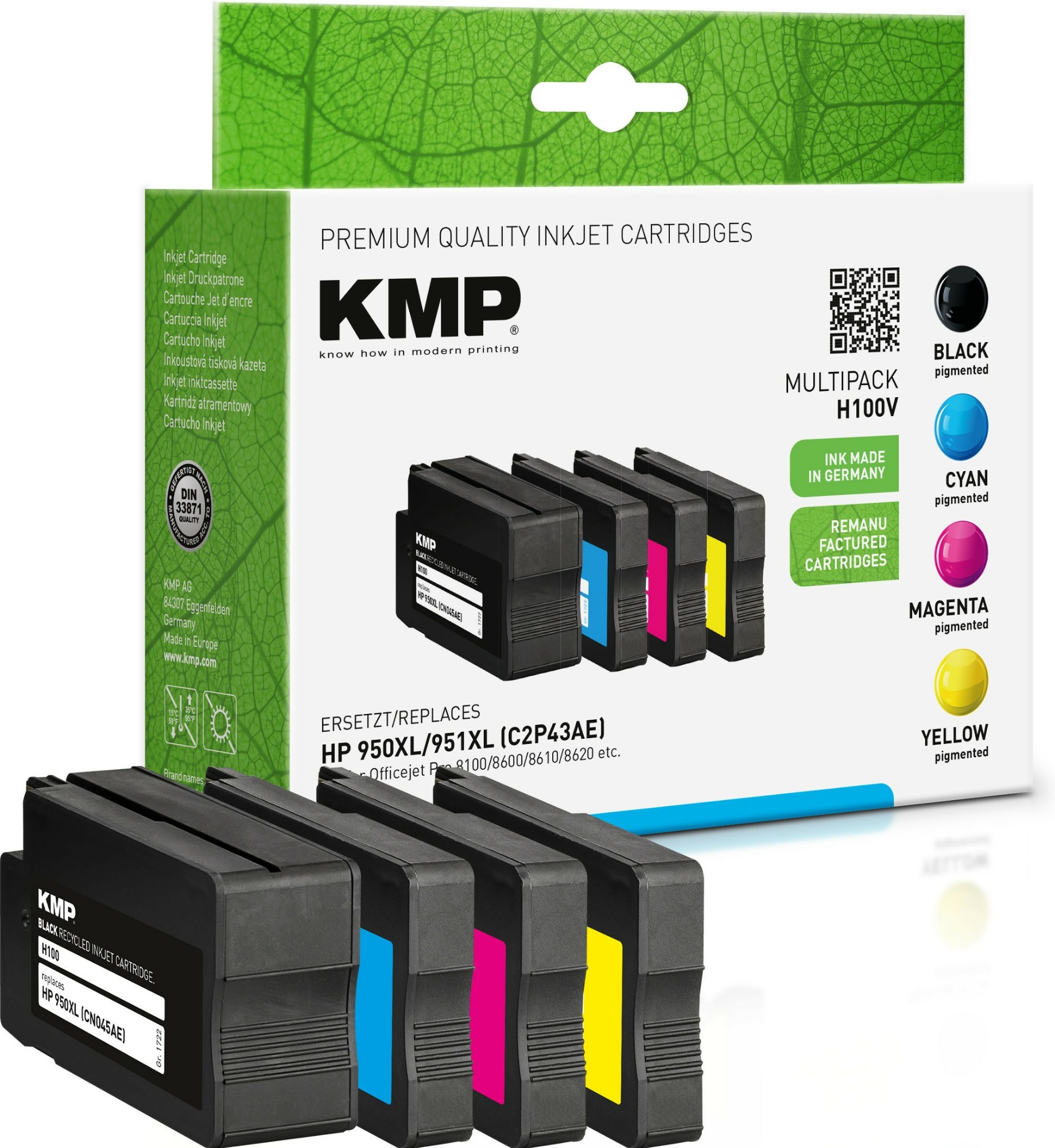 KMP H100V ink cartridge Black, Cyan, Magenta, Yellow